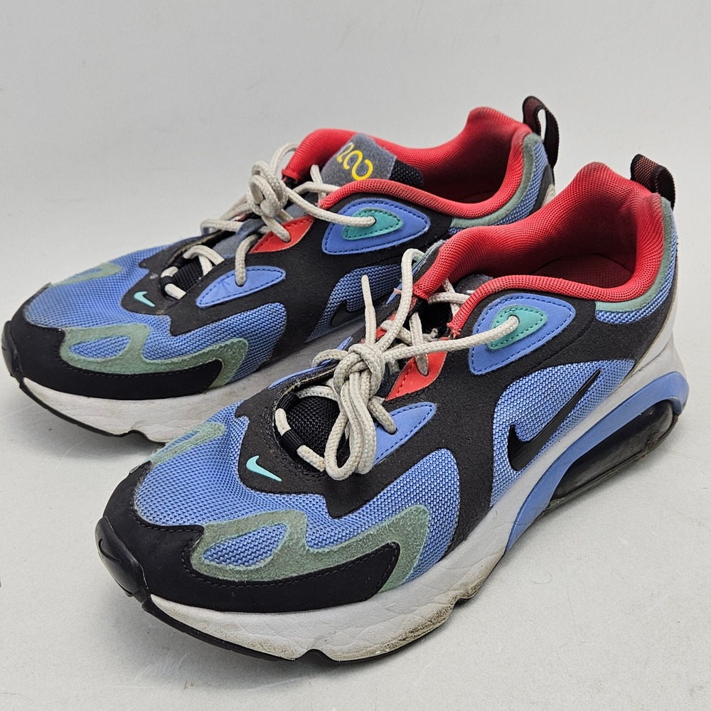 Nike Air Max 200 Royal Pulse Oil Grey Red Mens Size 8 Sneakers AQ2568-401